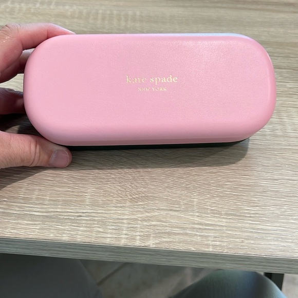 kate spade Accessories - Kate Spade Pink and Dark Green Sunglasses Case ONLY See pics for condition 1-233